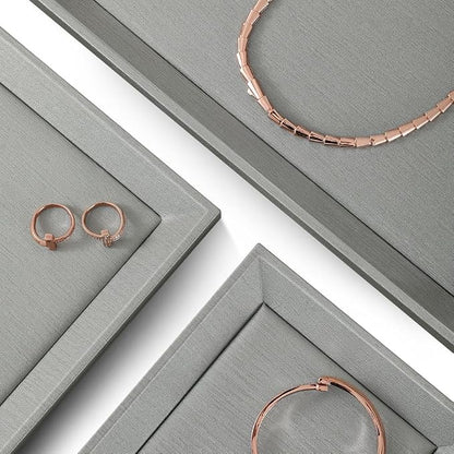 Leather Jewelry Tray, Premium Grey Organizer - Image 7