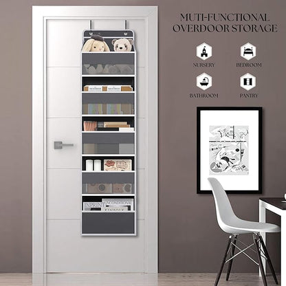 Over Door Organizer with 5 Large Pockets, Heavy Duty Hanging Organizer Storage - Image 2