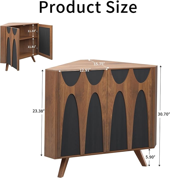 Small Corner Cabinet, Corner Floor Cabinet - Image 2