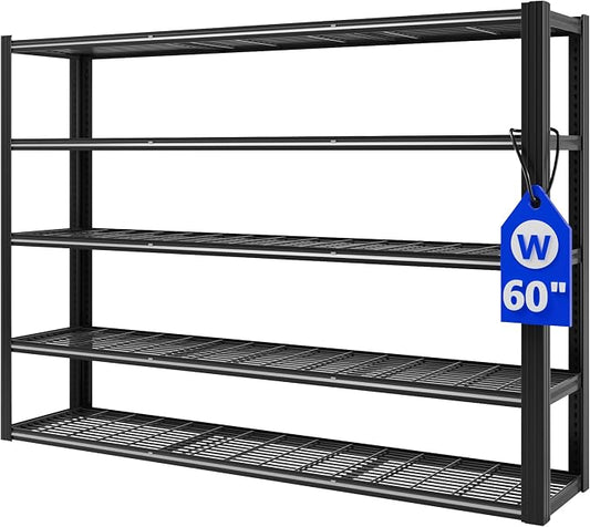 60" W Garage Shelving Heavy Duty Metal Shelving 3030LBS Storage Shelves by VDEVY