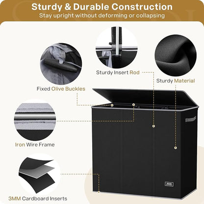 SOLEDI 180L Laundry Hamper 3 Section, Extra Large Laundry Hamper - Image 10