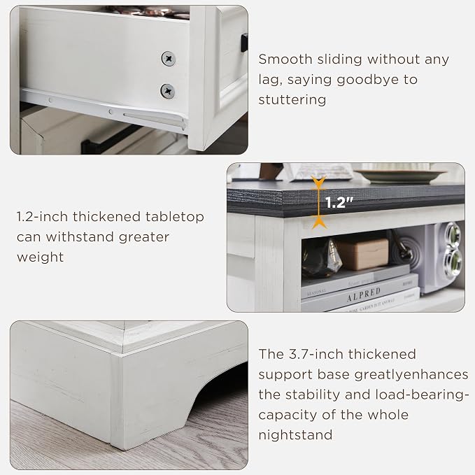 ACCOHOHO 18" Farmhouse Nightstand Set of 2 - Image 4