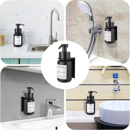 Black Glass Soap Dispenser Wall Mount - Image 7
