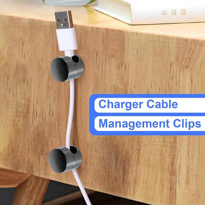 6 Sets Charger Holders for Cords, Adhesive Metal Cord Clips, Cable Management - Image 5