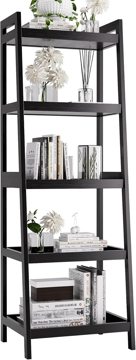 Bookshelf, 5 Tier Ladder Bookcase by VOVALACraftingDreamHomes