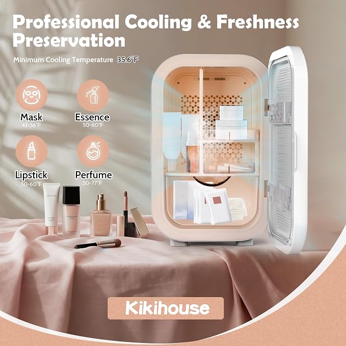 22L Mini Skincare Fridge with Mirror, Beauty Fridge - Image 2