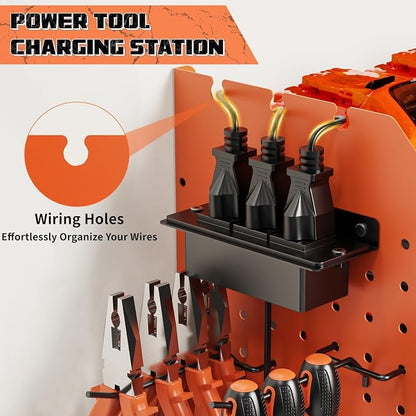 Power Tool Organizer with Charging Station Wall Mount, 3 Layer Expanded Heavy - Image 4