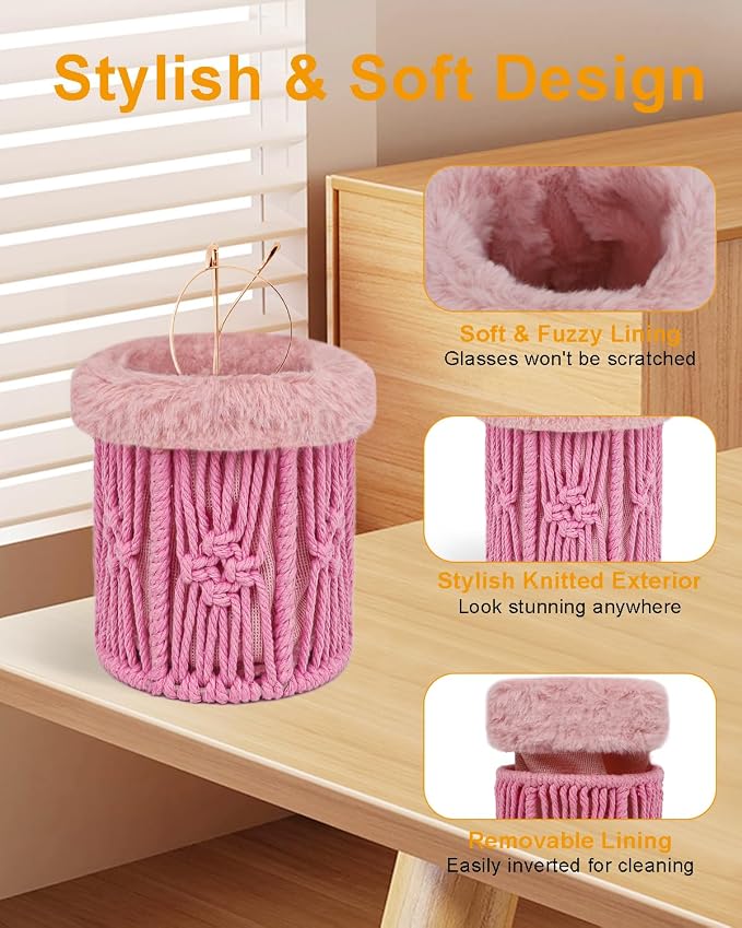 Glasses Holder, Anti-scratch Plush Lined Eyeglass Holder Stand - Image 5