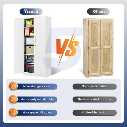 Yizosh Metal Garage Storage Cabinet - Image 8
