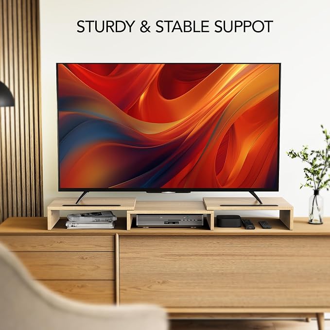 AMERIERGO Dual Monitor Stand Riser- 3 Shelf Screen Stand - Image 5