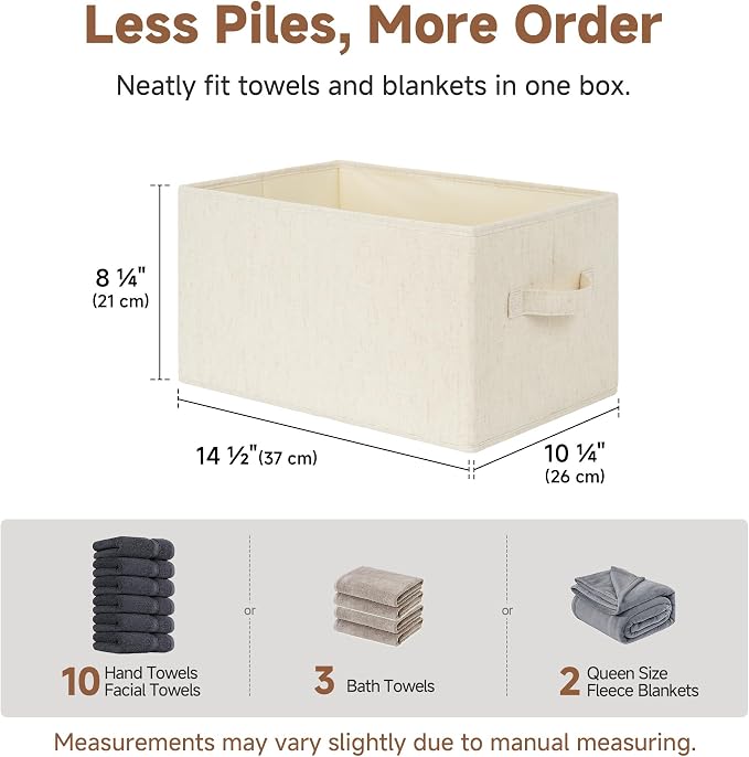 StorageWorks Storage Baskets for Shelves, Foldable Fabric Closet Storage Bins - Image 6