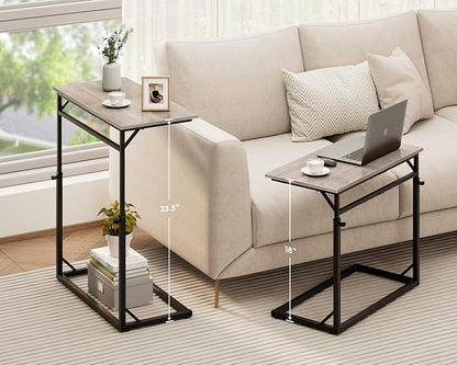 Vagusicc C Shaped End Table, 33.5"Tall Side Table - Image 4