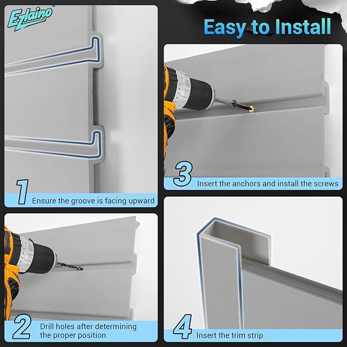 Ezlaino 4x4ft PVC Slat Wall Paneling - Image 5