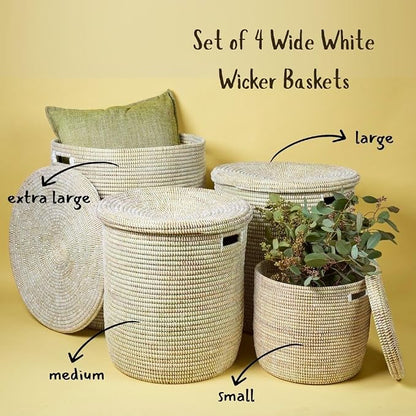 Medium White Storage Basket - Image 6