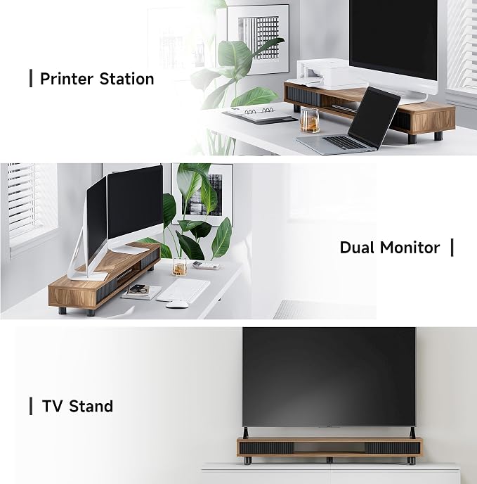 Fenge Dual Monitor Stand, 42.5inch Long Monitor Stands Riser - Image 5
