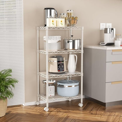 SINGAYE 4 Small Shelves Storage Shelf Wire Shelving Unit Metal Shelf Adjustable - Image 6