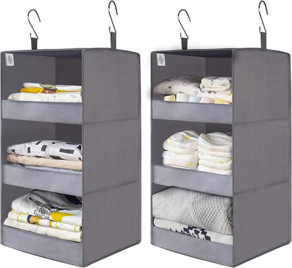 GRANNY SAYS 3-Shelf Closet Organizers and Storage, Foldable Hanging Closet by GRANNYSAYS