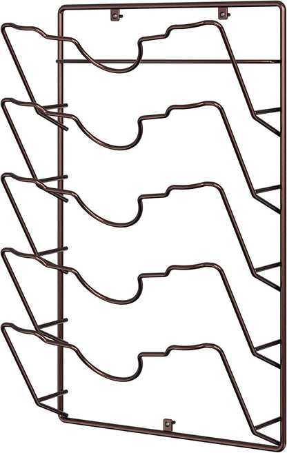Simple Houseware Wall Door Mounted Pot Lid Rack, 9.5" Wx4.5 Dx17.2 H, Bronze - Image 4