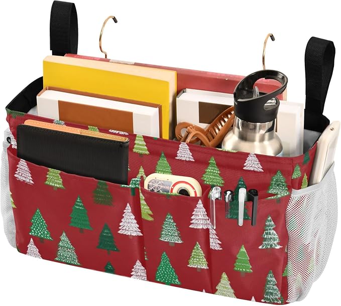 Christmas Trees White Green Bedside Caddy - Image 3
