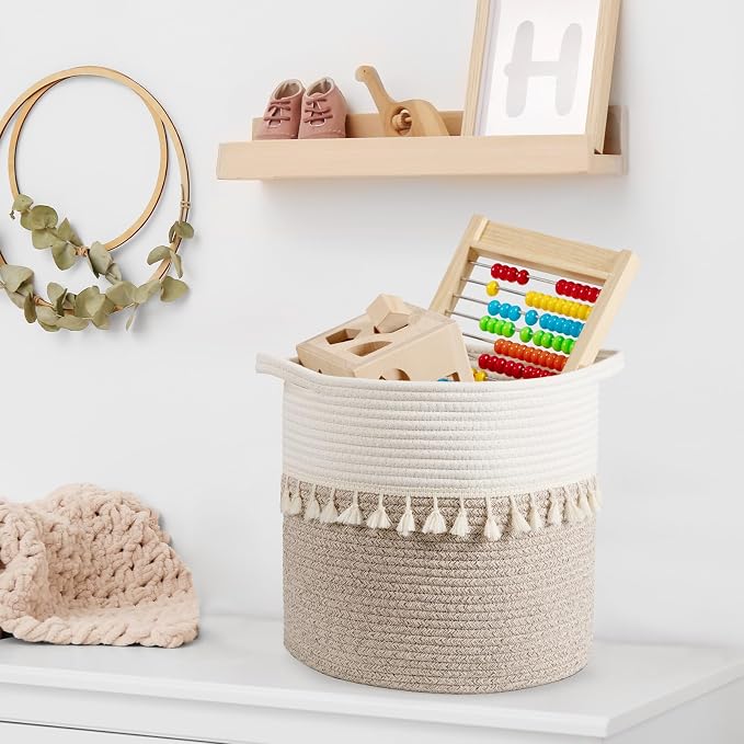 danpinera Storage Baskets, 3 Pack Soft Round Storage Bins - Image 7