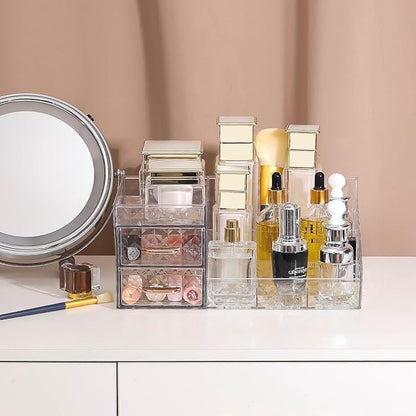 Clear Makeup Organizer for Vanity, Desk Makeup Caddy - Image 2
