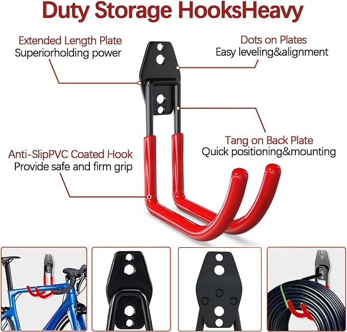 3-H Garage Wall Hooks 20 Pack, Garage Hooks Heavy Duty - Image 4