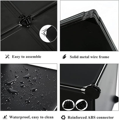 AWTATOS Cube Storage Organizer Closet Storage Shelves DIY Stackable Plastic - Image 8