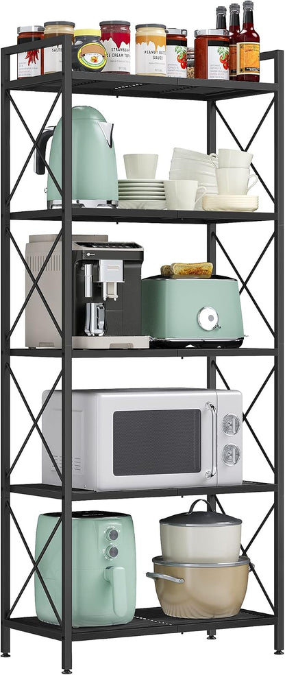 SONGMICS 5-Tier Metal Storage Rack, Shelving Unit by SONGMICSbySONGMICSHOME