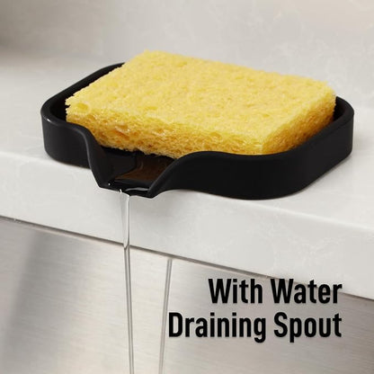 Zulay Kitchen Small Silicone Sponge Holder – Space-Saving Sink Organizer Tray - Image 8