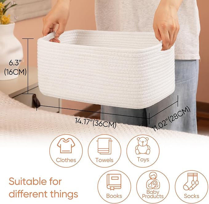 OIAHOMY 4 Pack 14.17*11.02*6.3IN Storage Baskets - Image 2
