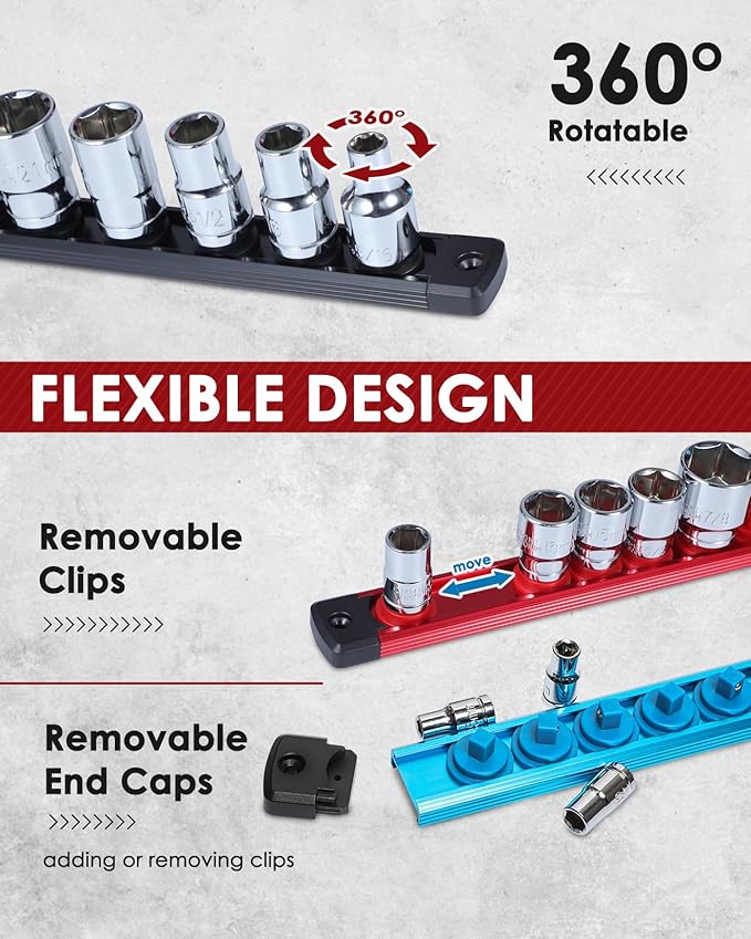 3/8" Magnetic Socket Holder Organizer - Image 5