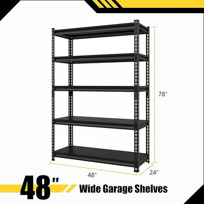 48" W Garage Shelving Heavy Duty，3000LBS Loads Metal Shelving Units and Storage - Image 3