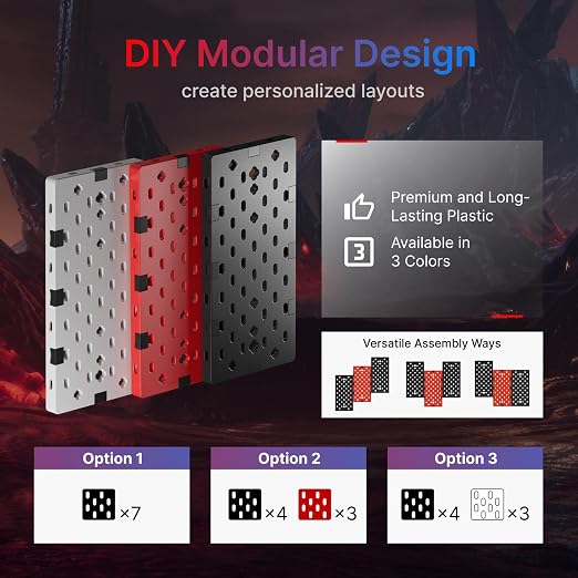 PEGZONE Controller and Headphone Holder Wall Mount, Modular Gaming Pegboard - Image 2