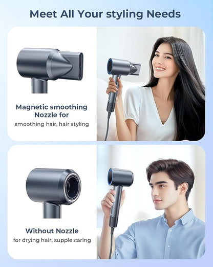 Hair Dryer, 150000 RPM Professional High-Speed Blow Dryer, Negative Ionic Hair - Image 5