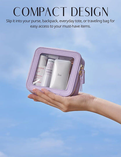 Popvibe Clear Makeup Bag Travel Cosmetic Case Transparent Toiletry Bag - Image 5