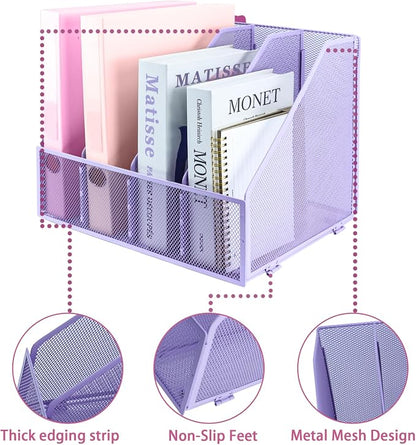 Desk Organizers, Metal Magazine File Holder - Image 3