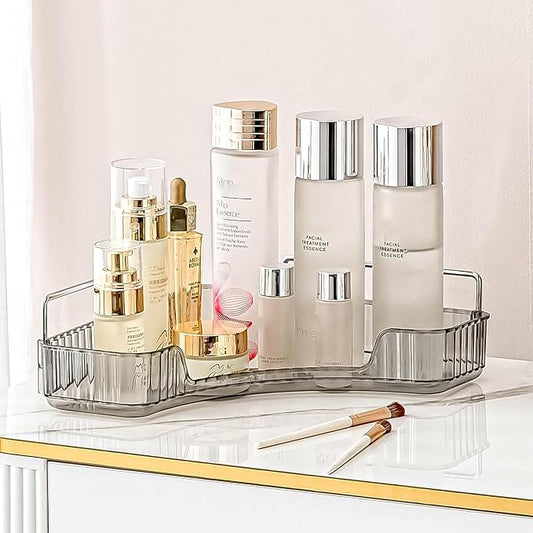 Corner Bathroom Countertop Organizer, Vanity Organizer Trays by INVSSENEORGANIZERS