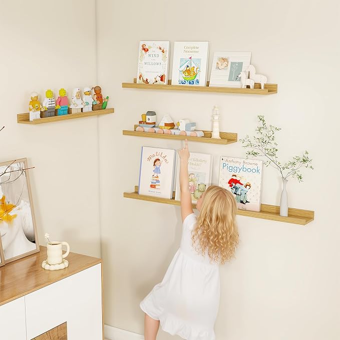 Fun Memories Picture Ledge Shelf, Floating Shelves Set of 4, 36 Inch Picture - Image 6