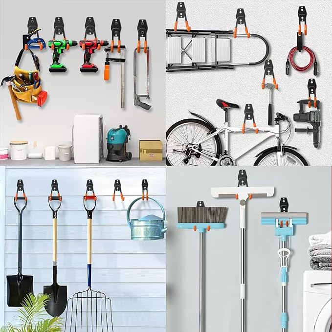Garage Hooks Pack of 12, Garage Storage System Hooks - Image 5