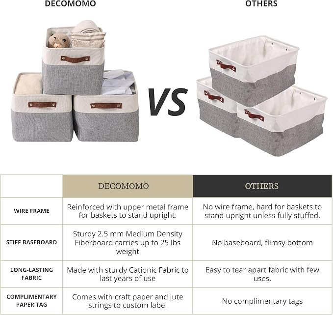 DECOMOMO Storage Baskets for Shelves - Image 5