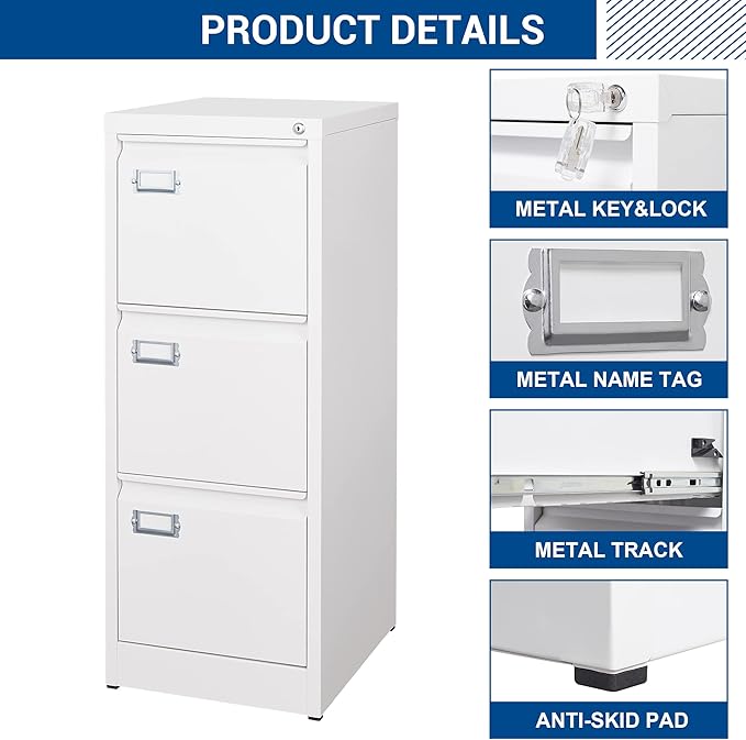 3 Drawers Vertical File Cabinets - Image 9