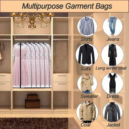 Garment Bags for Hanging Clothes 24'' x 60'' Coat Covers for Closet Foldable - Image 4
