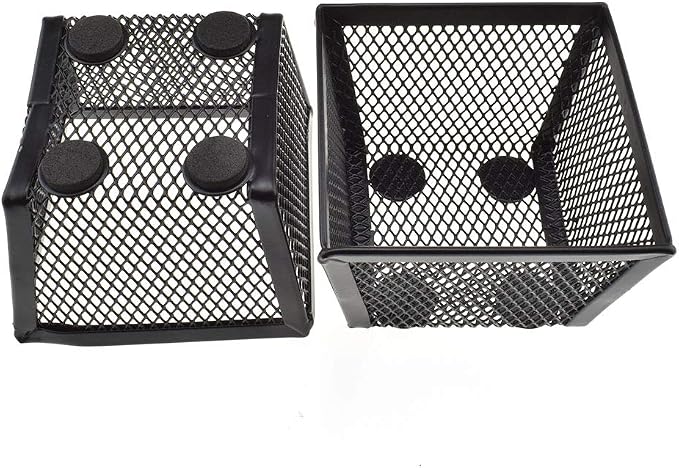 HAHIYO Stackable Paper Clip Mesh Holder cup 2.2" Height 2 Pack Black Sturdy - Image 6