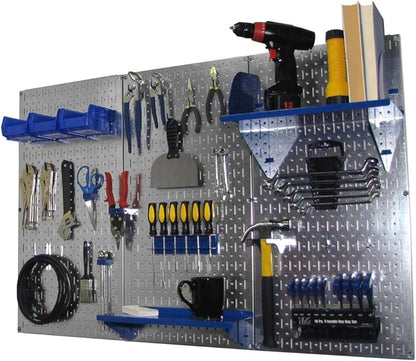Wall Control Pegboard Organizer 4 ft. Metal Pegboard Standard Tool Storage Kit by Wall+Control