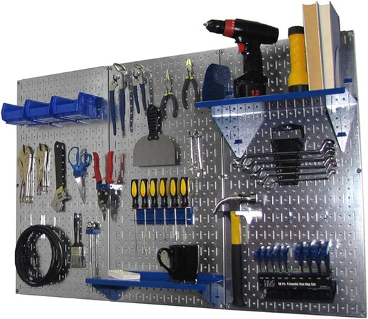 Wall Control Pegboard Organizer 4 ft. Metal Pegboard Standard Tool Storage Kit by Wall+Control