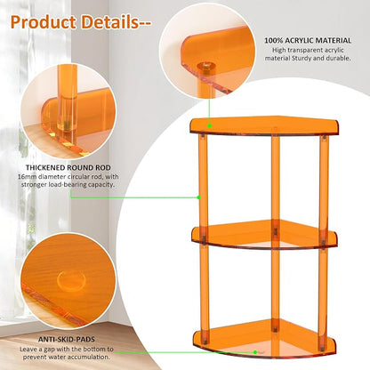 3 Tier Countertop Corner Organizer Shelf 7x7x15.7 Inch, Vanity Storage Organizer - Image 4