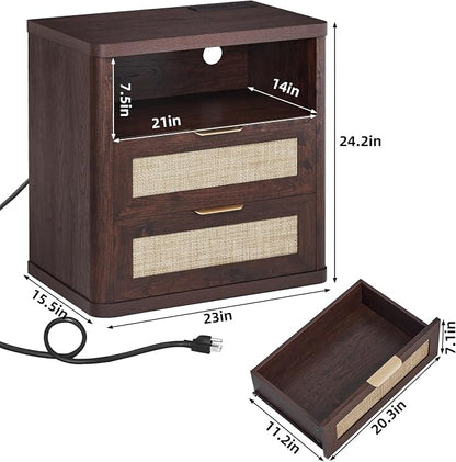 LEYAOYAO Rattan Nightstands - Image 2