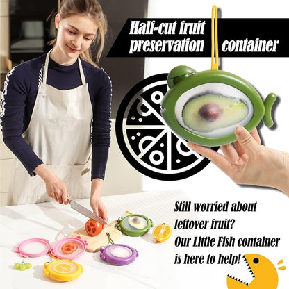 Avocado Saver, Onion Storage Container Set of 4, Reusable Fridge Bin - Image 2
