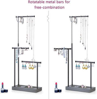 SRIWATANA Jewelry Organizer Display Extra Tall Necklace Holder 3 Tier Jewelry - Image 7