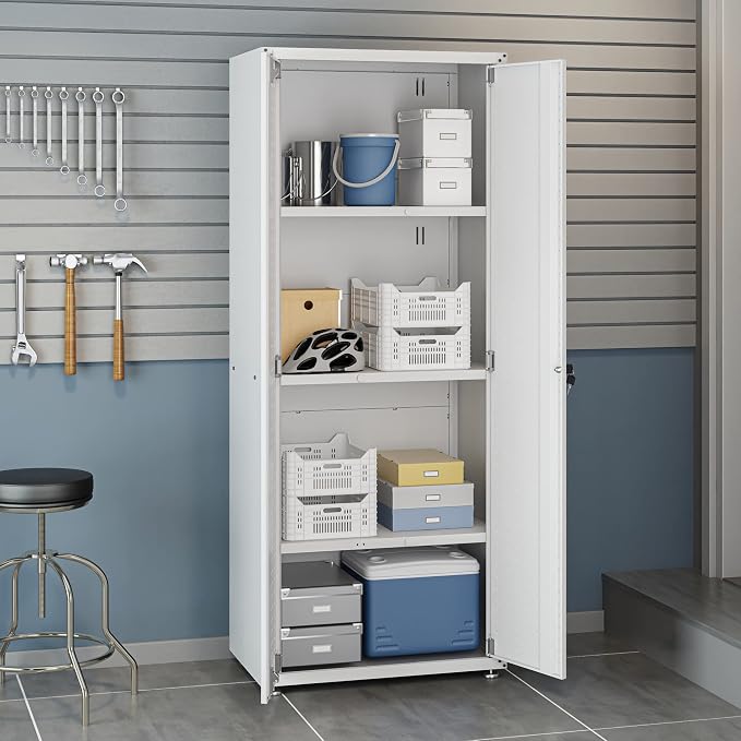 Manhattan Comfort Fortress Textured Metal 75.4" Garage Cabinet - Image 4